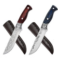 NNEOBA Forged Cleaver Kitchen Chef Knife 2pcs Set 4Cr13Mov Stainless Steel with Covers - SuperSaverAU - view 1