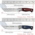 NNEOBA Forged Cleaver Kitchen Chef Knife 2pcs Set 4Cr13Mov Stainless Steel with Covers - SuperSaverAU - view 4