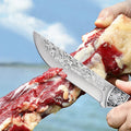 NNEOBA Forged Cleaver Kitchen Chef Knife 2pcs Set 4Cr13Mov Stainless Steel with Covers - SuperSaverAU - view 5