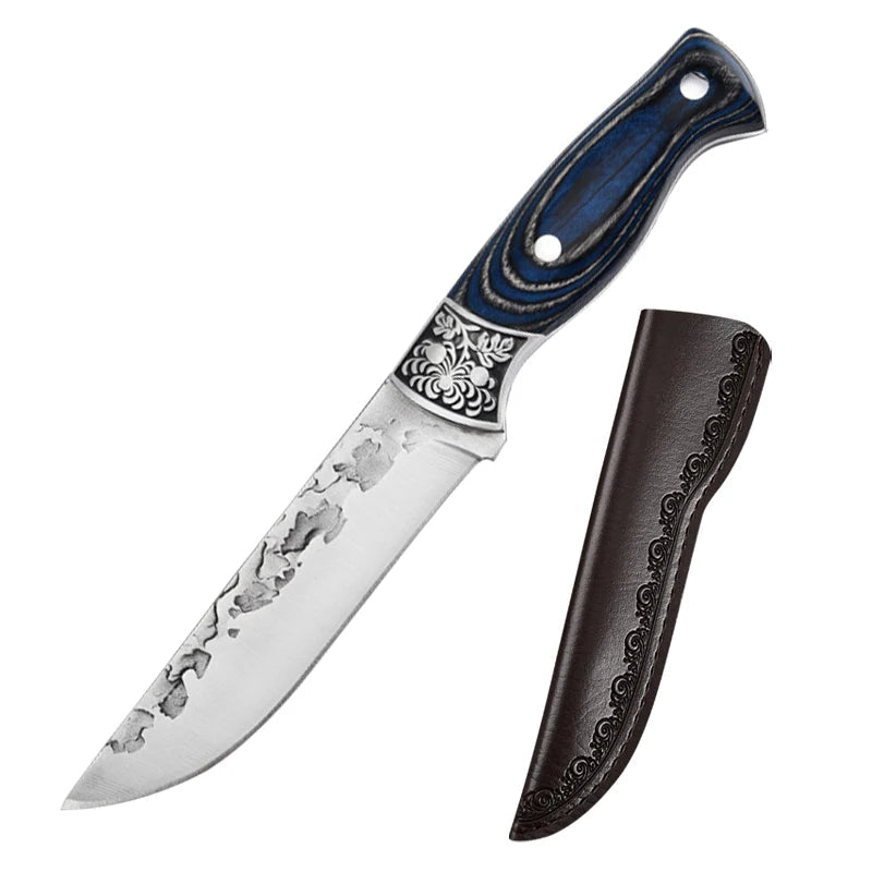NNEOBA Forged Cleaver Kitchen Chef Knife 2pcs Set 4Cr13Mov Stainless Steel with Covers - SuperSaverAU - view 8