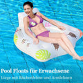 NNEOBA Light-up Inflatable Pool Float Chair 120x120cm with LED Lights - SuperSaverAU - view 3