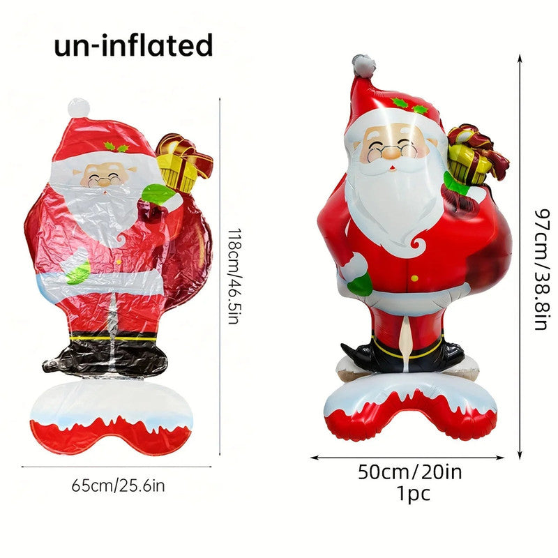 Extra Large Standing Santa Claus Foil Balloon - SuperSaverAU - view 2