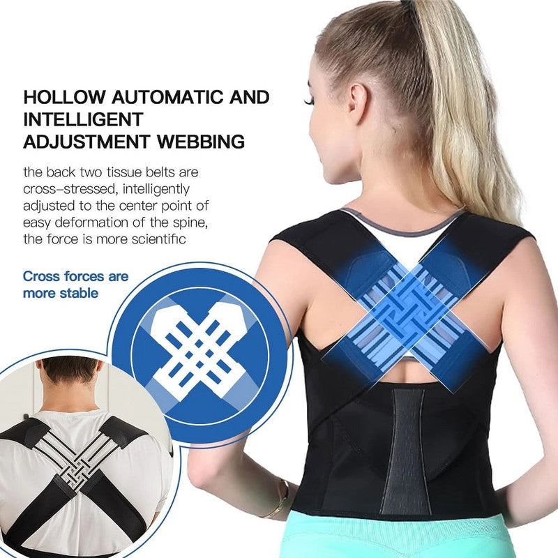 NNEOBA Back Brace Posture Corrector for Men - Adjustable Full Back Support - SuperSaverAU - view 2