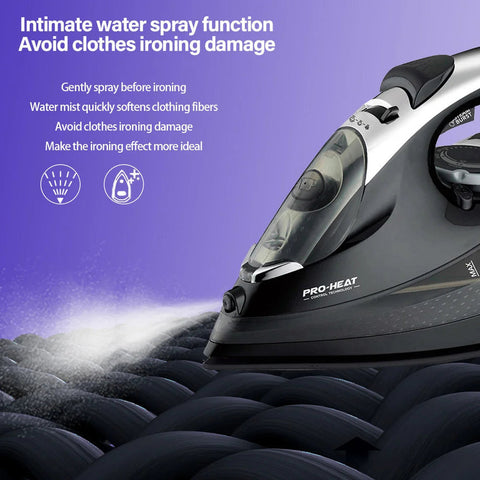 2200W Professional Steam Iron with Ceramic Soleplate - SuperSaverAU - view 2