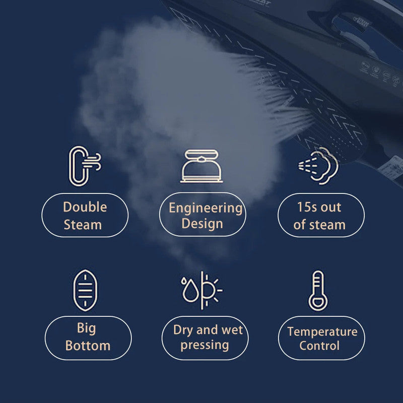 2200W Professional Steam Iron with Ceramic Soleplate - SuperSaverAU - view 6