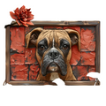 NNEOBA Boxer Dog Aluminum Wall Art - 12x16in, Durable, Easy to Hang - SuperSaverAU - view 1