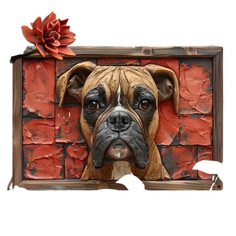 NNEOBA Boxer Dog Aluminum Wall Art - 12x16in, Durable, Easy to Hang - SuperSaverAU - view 1