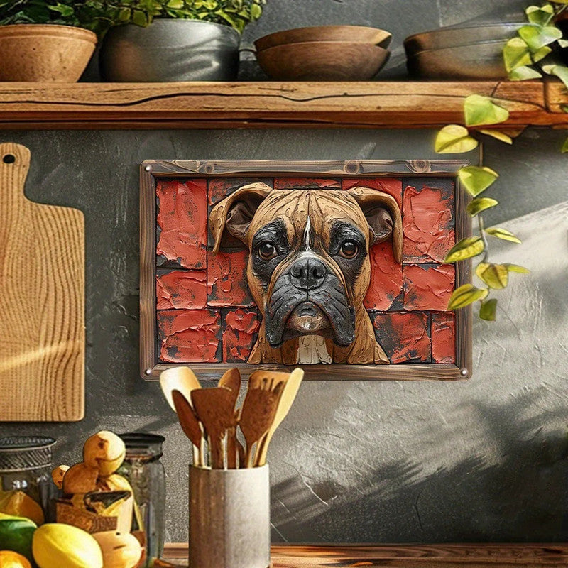 NNEOBA Boxer Dog Aluminum Wall Art - 12x16in, Durable, Easy to Hang - SuperSaverAU - view 2