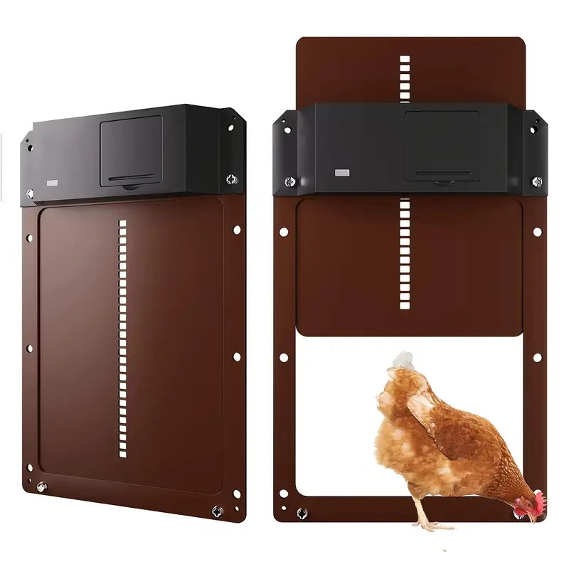 NNETM Automatic Chicken Coop Door, Light-Sensitive, Waterproof, 36*26*5cm