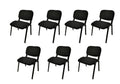 NNECN Stackable & Linkable Office Conference Visitor Community  Chairs (Set of 7-Black) - SuperSaverAU - view 1