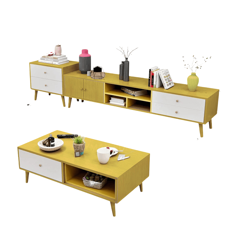 NNECN Modern TV Stand Side table & Coffee Table package for Living Room - SuperSaverAU - view 1
