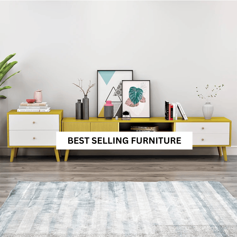 NNECN Modern TV Stand Side table & Coffee Table package for Living Room - SuperSaverAU - view 4