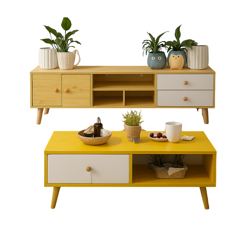 NNECN Modern Living Room TV Stand Table Set - SuperSaverAU - view 6
