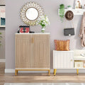 NNETMLT 5-Tier Shoe Cabinet - Geometric Pattern Doors in White/Natural - SuperSaverAU - view 5