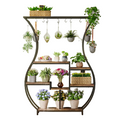 NNETMLT 6-Tier Indoor Plant Stand, Rustic Brown, Vase Shape Design, 70.9" Tall - SuperSaverAU - view 1