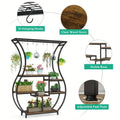 NNETMLT 6-Tier Indoor Plant Stand, Rustic Brown, Vase Shape Design, 70.9" Tall - SuperSaverAU - view 2