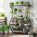 NNETMLT 6-Tier Indoor Plant Stand, Rustic Brown, Vase Shape Design, 70.9" Tall - SuperSaverAU - view 4