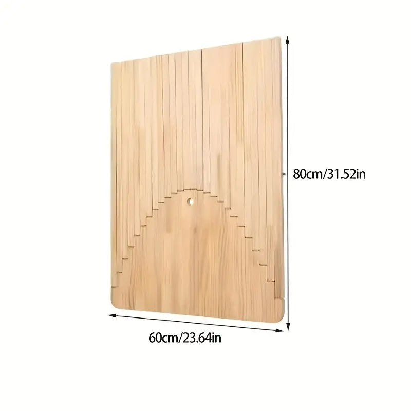NNETM Wall-Mounted Folding Table, Space-Saving Crude Wood, Modern Design - SuperSaverAU - view 6