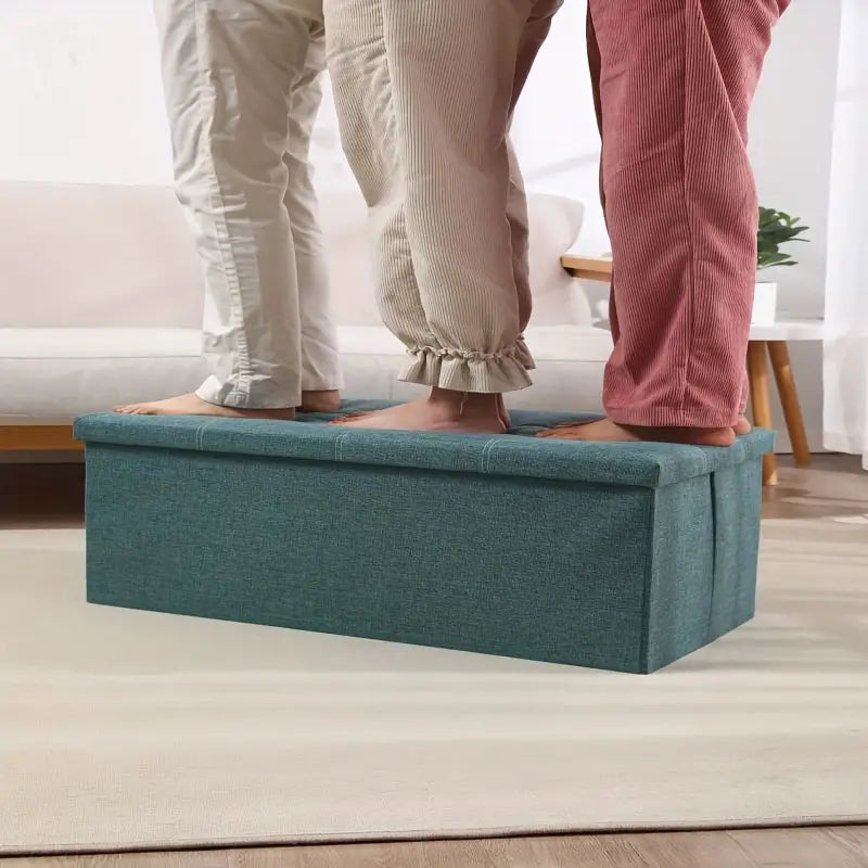 NNETM Durable Morandi Green Storage Stool - Multipurpose Use - SuperSaverAU - view 4