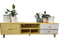 NNECN Two-Doors, Two-Drawers Wooden TV Cabinet - SuperSaverAU - view 4