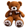 NNECN Huge 100cm Brown Giant Teddy Bear Toys Stuffed Animals Soft Plush Cotton Scarf Bear Hold Pillow Doll - SuperSaverAU - view 1