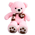 NNECN Huge 100cm Giant Pink Teddy Bear Soft Plush Cotton Scarf Bear Toy Doll Stuffed - SuperSaverAU - view 1