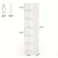 NNETMLT 6-Tier Cube Display Shelf - 70.9 Inch Tall Narrow Bookcase - SuperSaverAU - view 4