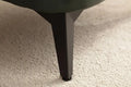 NNETM Plush Vintage Short Stool - Green Black Upholstered Seat - SuperSaverAU - view 3