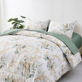 Premium Soft Leaves 3 Piece Microfiber Comforter Set - King