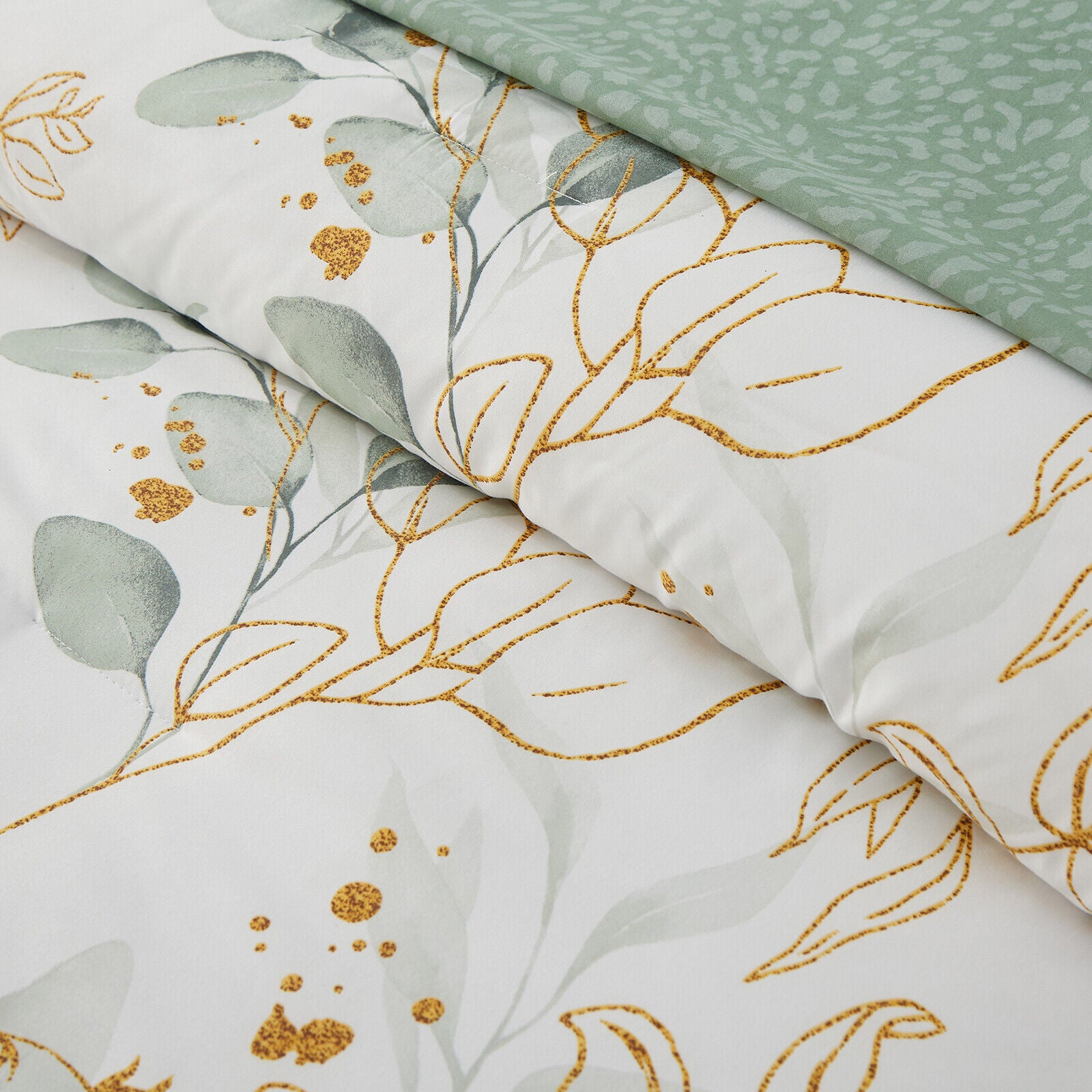 Premium Soft Leaves 3 Piece Microfiber Comforter Set - King