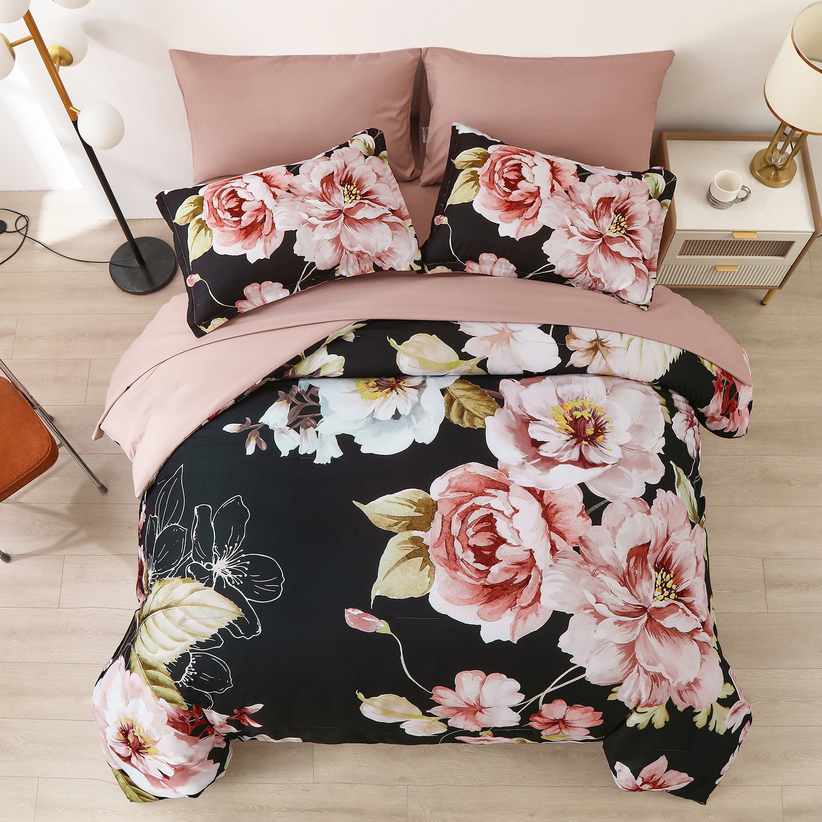 Comforter Set, King Size, Soft Microfiber, 3-Piece with Pillowcases - SuperSaverAU - view 2