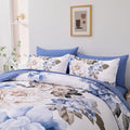 Premium Plush Floral 3 Piece Microfiber Comforter Set - King