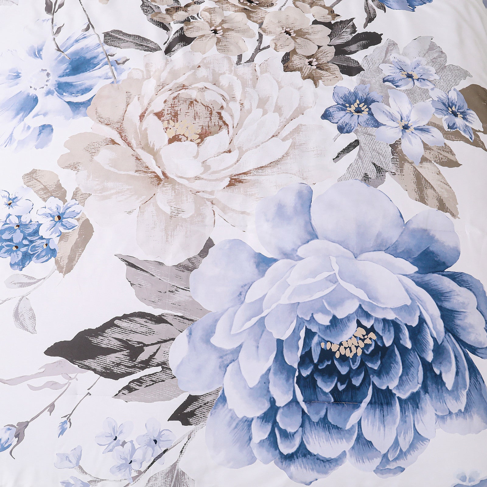 Premium Plush Floral 3 Piece Microfiber Comforter Set - King