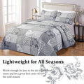 3-Piece Quilt Bedspread Set Queen Size - Lightweight Reversible Coverlet - SuperSaverAU - view 4