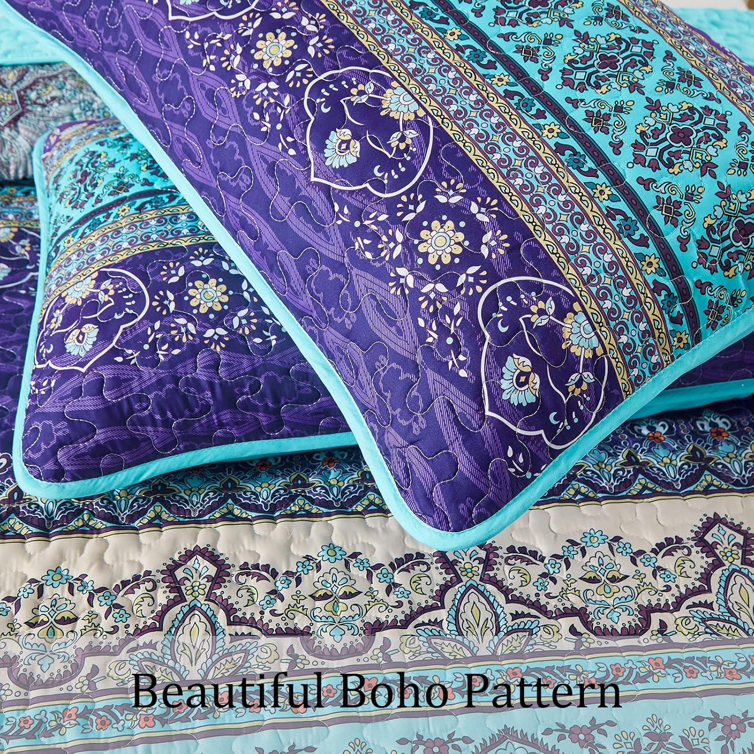 3-Piece Quilt Bedspread Set Queen Size Lightweight Reversible for Cozy Bedroom - SuperSaverAU - view 4