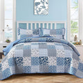 Premium Vintage-Inspired Big Check Comforter Set - Queen