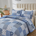 Premium Vintage-Inspired Big Check Comforter Set - Queen