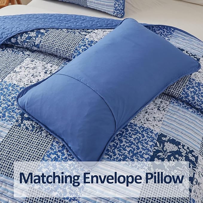 Premium Vintage-Inspired Big Check Comforter Set - Queen