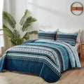 Premium Opalescent Reversible Quilt Bedspread Set - Queen