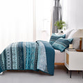 Premium Opalescent Reversible Quilt Bedspread Set - Queen