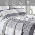 3-Piece Quilt Bedspread Set Queen Size Lightweight Reversible Polyester - SuperSaverAU - view 2
