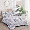 3-Piece Quilt Bedspread Set Queen Size Lightweight Reversible - Kaleidoscopic Colors - SuperSaverAU - view 1