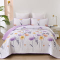 Premium Knit Reversible Quilt Bedspread Set - Queen