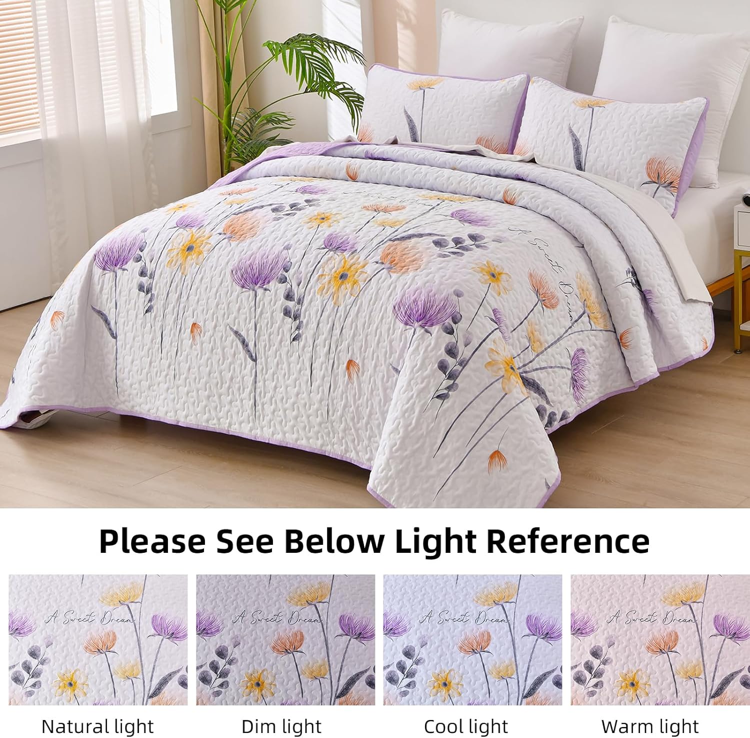 Premium Knit Reversible Quilt Bedspread Set - Queen