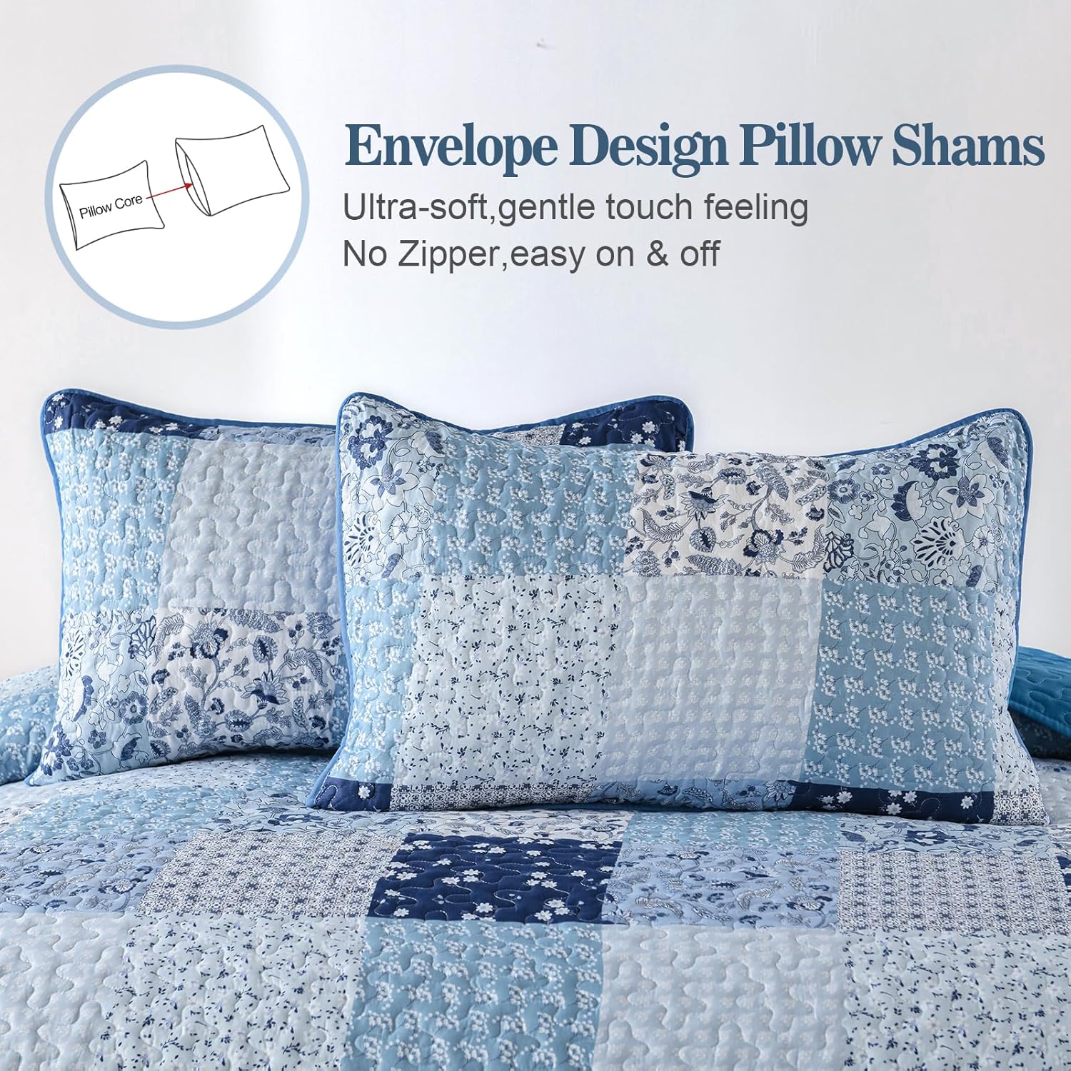 Premium Charming Reversible Quilt Bedspread Set - Queen