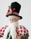 LUXURY CHRISTMAS CAROLLER ELF GREEN/RED 65CM - SuperSaverAU - view 2