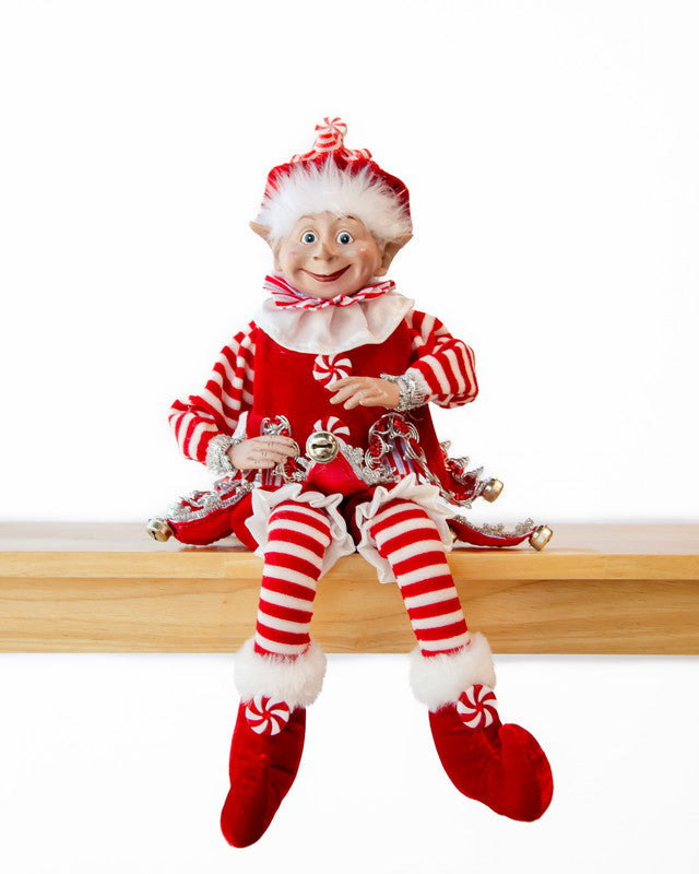 CHRISTMAS CANDY STRIPE BOY ELF RD/WH 65CM - SuperSaverAU - view 1