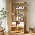 6 Tier Freestanding Bamboo Storage Shelf Bookshelf Plant Stand for Home Office