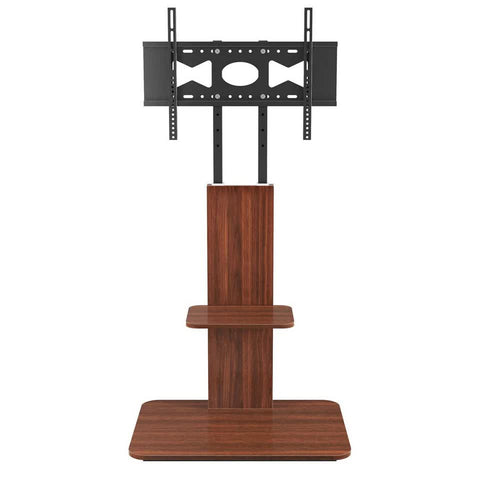 Premium Adjustable TV Floor Stand for 32-65 Inch TVs with Wood Shelves