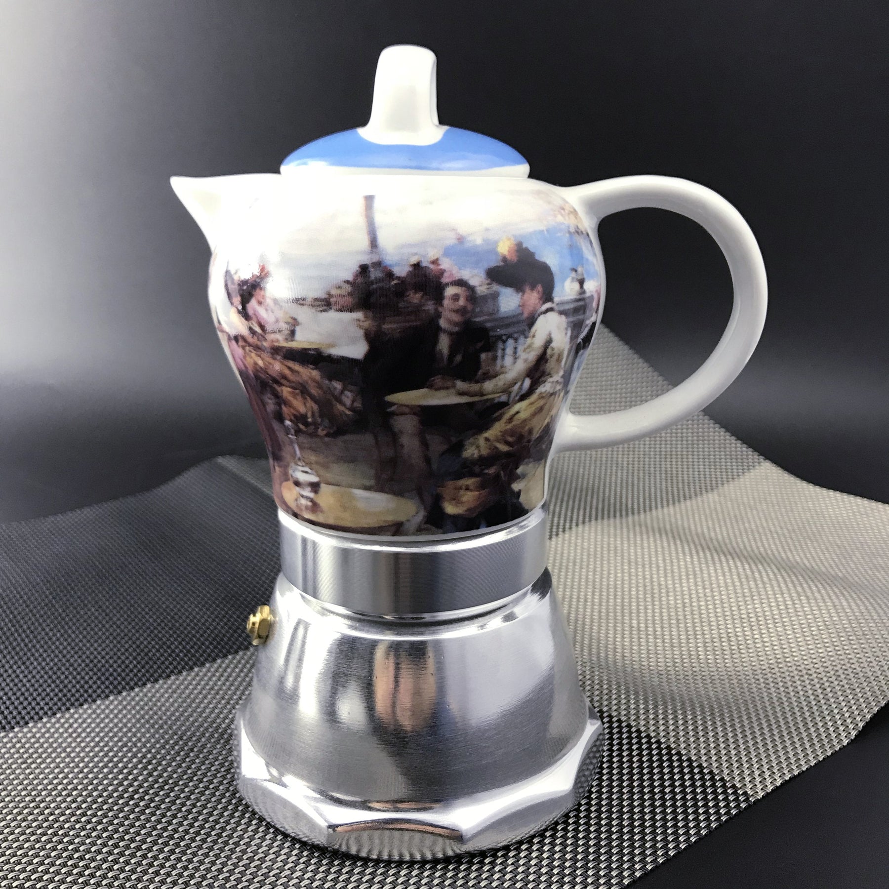 Premium Afternoon Tea Vintage Ceramic Stovetop Espresso Maker 200ml